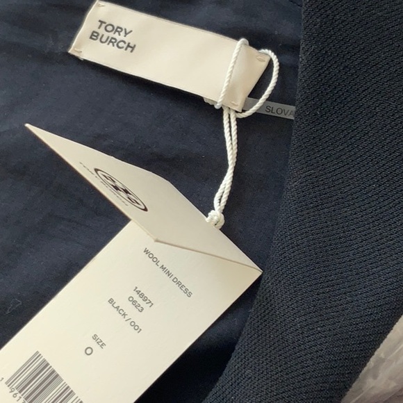 Tory Burch Double-Faced Wool Mini dress BLACK size 0 - Picture 5 of 14